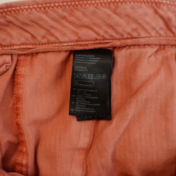 H&M L.O.G.G. Pink Slim Fit Flat Front Chino Pants 37 / 33 Cotton Mid Rise - Picture 7 of 7